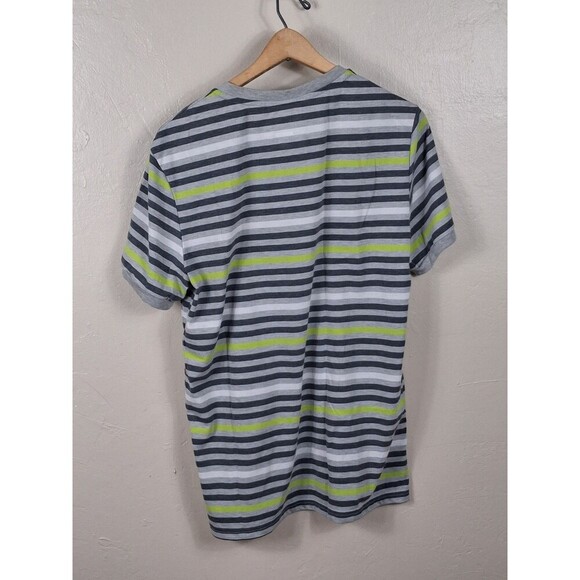 Nike Henley | striped T-shirt | Short sleeves | multicolored | Dri-Fit | Large - Picture 2 of 8